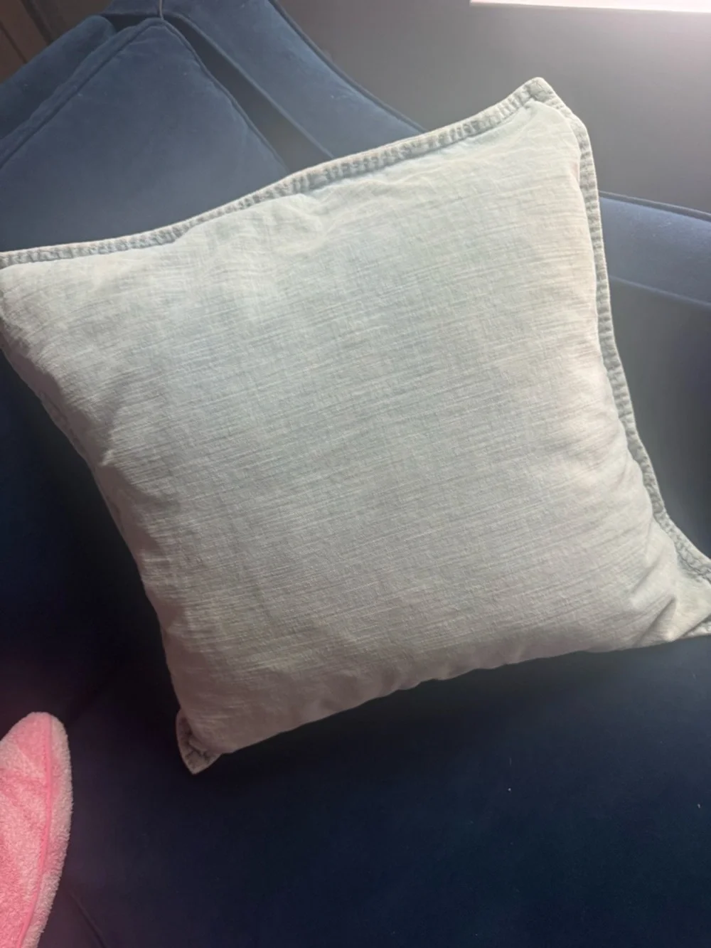 West Elm Pillow 20x20 includes insert Light Blue Linen Throw PillowHome Accents